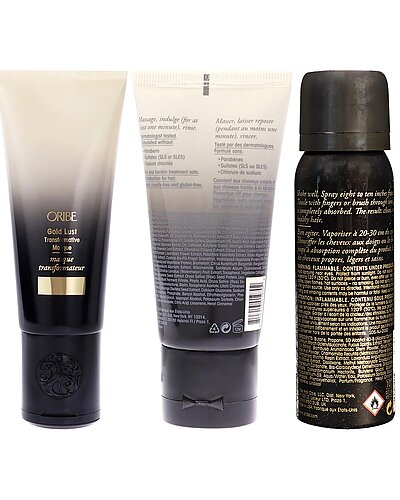 Oribe Gold Lust Dry Shampoo, Repair & Restore Conditioner And Transformative Masque Kit Women
