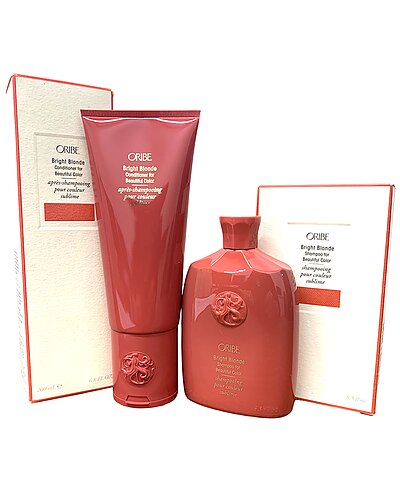 Oribe Bright Blonde Conditioner For Beautiful Color & Bright Blonde Shampoo For Beautiful Color Duo Women