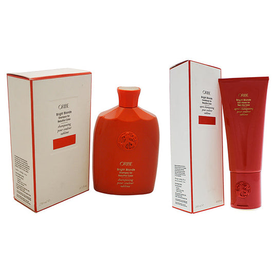  Oribe Bright Blonde Shampoo And Conditioner For Beautiful Color Kit By Oribe For Unisex - 2 Pc Kit 8.5oz Shampoo, 6.8oz Conditioner